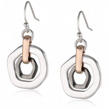 Nine West "Classics" Tri-Tone Orbital Drop Earrings - CM1199YOSHL