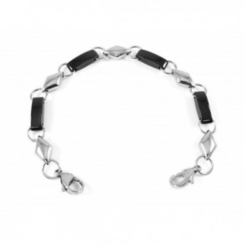 MyIDDr - Interchangeable Medical Bracelet Strand- Black & Polished Stainless Steel - CQ12ODT3YST