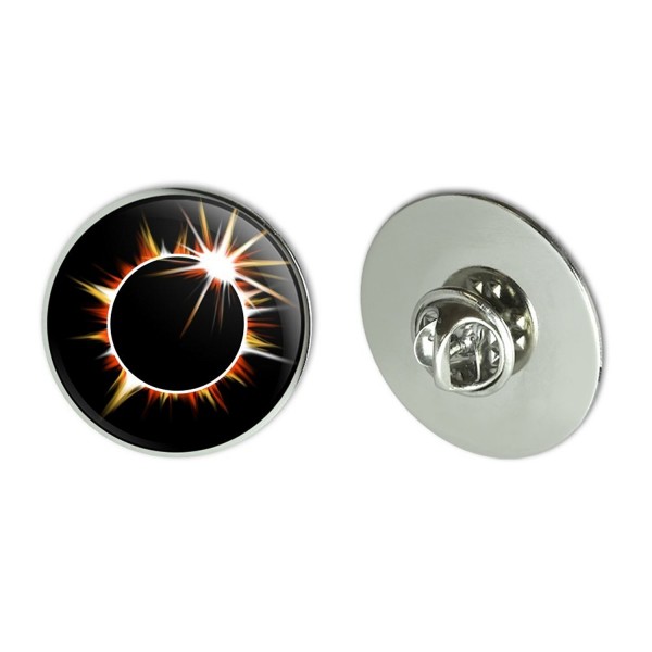 Total Solar Eclipse Painted Metal 1.1" Tie Tack Hat Lapel Pin Pinback - CD185Q7ZEG0