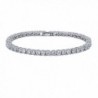 VPKJewelry 12.00 ctw 4 mm Clear Diamonique CZ Rhodium Plated Tennis Bracelet - C918366SC32