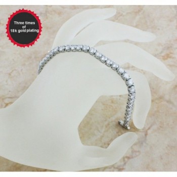 VPKJewelry Diamonique Rhodium Plated Bracelet in Women's Tennis Bracelets