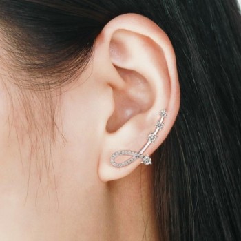 Sterling Simulated Diamond Earrings Zirconia in Women's Cuffs & Wraps Earrings