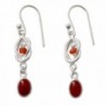NOVICA .925 Sterling Silver and Dyed Red Onyx Dangle Earrings- 'Festive Knot' - CR127Y4P44X