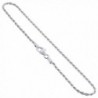 Gem Avenue 925 Sterling Silver Rope Chain Ankle Bracelet with Lobster Clasp (9" - 11" Available) - C9115WX47ZL