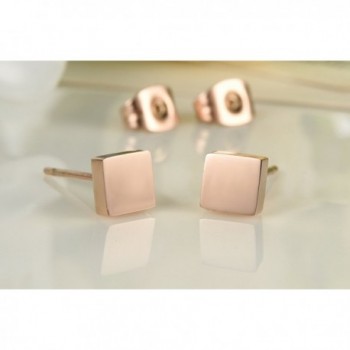 D B MOOD Square Earrings Stainless Earring in Women's Stud Earrings