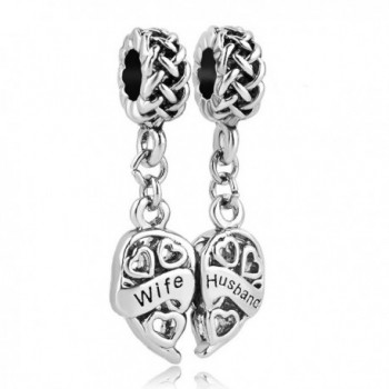 LovelyJewelry Wife & Husband Charms Two Piece Love Family Celtic Knot Dangle For Bracelets - CF12CEHE01X