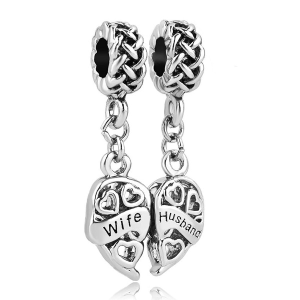 LovelyJewelry Wife & Husband Charms Two Piece Love Family Celtic Knot Dangle For Bracelets - CF12CEHE01X