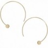 Humble Chic Disc Hoops - Modern Upside Down Curved Open Circle Threader Earrings - Gold-Tone - C612OBZZQD3