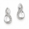 Sterling Silver Rhodium Diamond Post Earrings - CP1163MXOJF