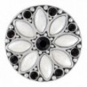 Ginger Snaps LUNA - WHITE/BLACK SN08-14 Interchangeable Jewelry Snap Accessory - CI1223FPSFX