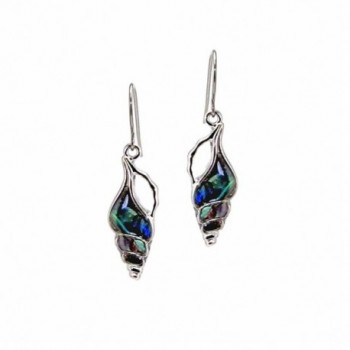 Storrs Wild Pearle Handmade Abalone Silver Plated Dangle Earrings Conch Seashell E8511821 - CV12CKWFWGT