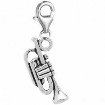 Trumpet Bead for European Clip on Charm Jewelry w/ Lobster Clasp - CN11GAYE101