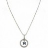 Rosemarie Collections Women's Crystal Hoop Pendant Necklace "University of Michigan Wolverines" - CC12O1E980Y