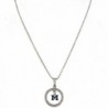Rosemarie Collections Women's Crystal Hoop Pendant Necklace "University of Michigan Wolverines" - CC12O1E980Y