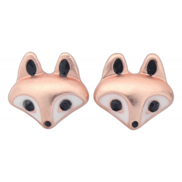 World End Imports Cute Little Fox Head Stud Post Earrings - CA12HG27XAF