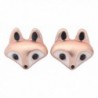 World End Imports Cute Little Fox Head Stud Post Earrings - CA12HG27XAF