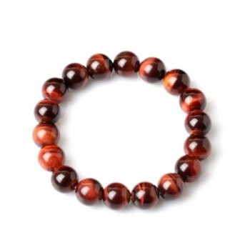 O-stone Tiger Eye Bracelet 10mm Meditation Mala Grounding Stone Protection - C4110W8Q0MJ