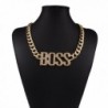 Punk BOSS Explosion models exaggeration fashion retro false collar necklace - C512EHNBIJ9
