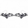 Lux Accessories Jet Black Halloween Costume Cutout Bat Dangle Fashion Earrings - CO1854LKZLM