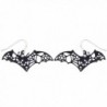 Lux Accessories Jet Black Halloween Costume Cutout Bat Dangle Fashion Earrings - CO1854LKZLM
