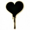 PinMart's Black Dripping Bleeding Heart Enamel Lapel Pin - CH17Z4Q5CTE
