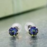 Round Mystic Topaz 4 prong Earrings