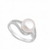 Clear Simulated Pearl Sterling Silver