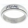 STAINLESS STEEL "Faith- Hope- Love" CHRISTIAN BIBLE VERSE SPIN RING STYLE 321 - CH115Q0TD13
