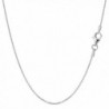 Sterling Silver Rhodium Plated Cable Chain Necklace- 0.8mm - C611590N1JZ