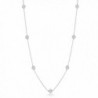 Sterling Silver Round Cubic Zirconia Station Necklace 18"-30" - CE12BBTNBRT