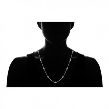 Sterling Silver Zirconia Station Necklace