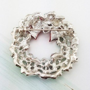SELOVO Silver Wreath Austrian Crystal in Women's Brooches & Pins