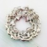 SELOVO Silver Wreath Austrian Crystal in Women's Brooches & Pins