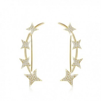 Mevecco Crawler Climber Earrings Jewelry Star Gold - Gold - CW185SE9QY9