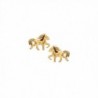 Gold Horse Stud Earrings in 14k Gold Plated Sterling Silver for Teen Girls- Children and Women- 6632 - CZ11X777XB9