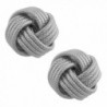 Rhodium-plated Sterling Silver Textured Love Knot Earrings - CQ119E7BUVF