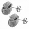 Rhodium plated Sterling Silver Textured Earrings