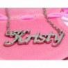 Name Necklace Kristy White Plated