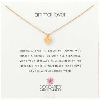 Dogeared Rose Gold Animal Lover Best Friend's Heart Chain Necklace- 16"+2" Extender - CU1820E9SEW