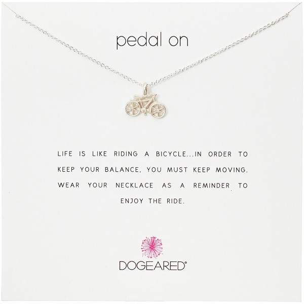 Dogeared Pedal on Bike Reminder 16" Boxed Necklace - CP11PXYUGLN