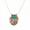 Feather Shaped Pendant Necklace Vintage in Women's Choker Necklaces