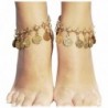 Hot Boho Silver Coin Anklet Bracelet Bohemian Tassel Barefoot Sandals Chain Jewelry - Gold - C917XWRIH4K