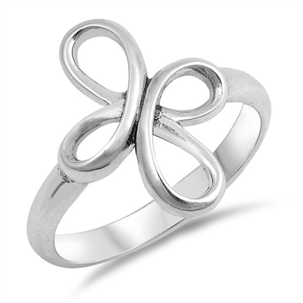 Swirl Infinity Cross Knot Thumb Ring New .925 Sterling Silver Band Sizes 4-10 - C1187YN80K6