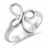 Swirl Infinity Cross Knot Thumb Ring New .925 Sterling Silver Band Sizes 4-10 - C1187YN80K6