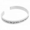 Inspirational Silver Cuff Bracelet Motivational in Women's Cuff Bracelets