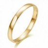 Hafeez Center 10K Solid Gold 2mm Light Comfort Fit Classic Plain Wedding Band - yellow-gold - CW188MQN6I6