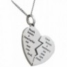 Broken Heart Bereavement Necklace Stainless Steel Pendant Condolence Gifts - CH11TSZNV1F