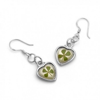 Sterling Silver Clover Symbol Earrings