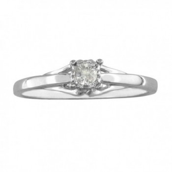 Sterling Silver Classic Diamond Promise Ring - CI12KKIRJY3