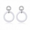 Charm Ceramics S925 Sterling Silver Stud Hoop Drop Dangle Earrings for Women - CT187DE2MUZ